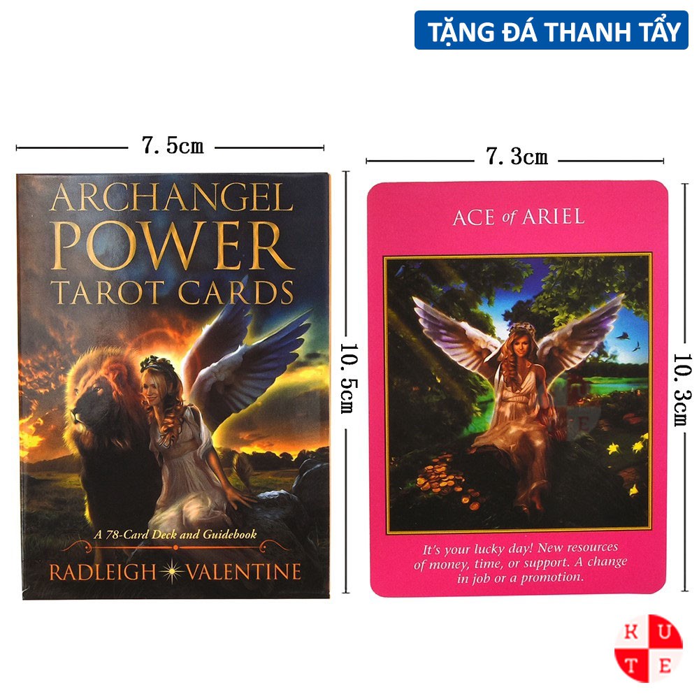 Bài Tarot ArchAngel Power 78 Lá Bài Tặng Đá Thanh Tẩy C53