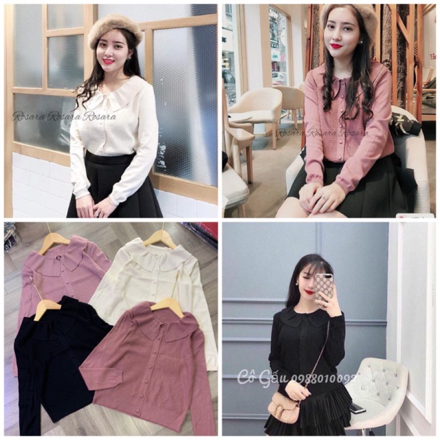 BÁN SỈ ÁO LEN CÚC BỌC CỔ SEN CHO NỮ | WebRaoVat - webraovat.net.vn