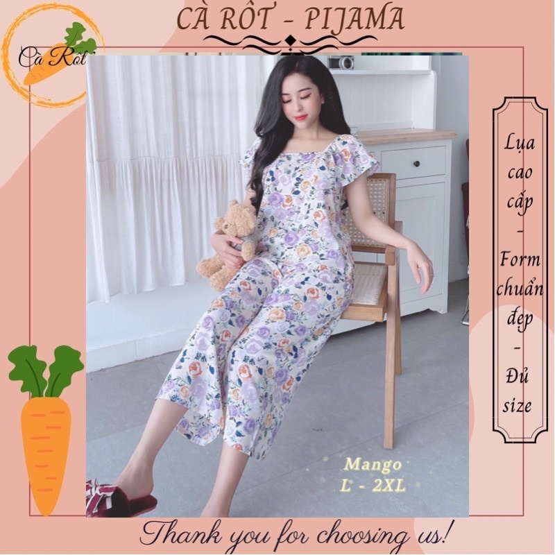 📣 ĐỒ BỘ PIJAMA (SIZE 40-75kg) MẶC NHÀ, SAU SINH LỤA  QUẦN DÀI IN HOẠ TIẾT 📣