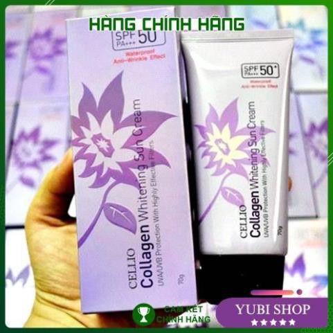 [HÀNG AUTH] KEM CHỐNG NẮNG CELLIO - KEM CHỐNG NẮNG CELLIO COLLAGEN WHITENING SUN CREAM 70G CHÍNH HÃNG HÀN QUỐC