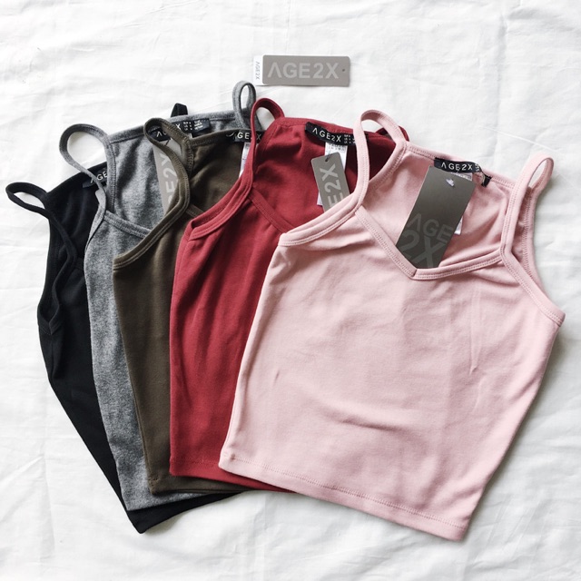 ÁO CROPTOP HAI DÂY chất siêu đẹp dáng thể thao cá tính chuẩn form phối quần jogger