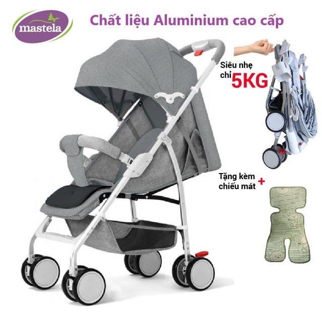 Xe đẩy du lịch cho bé chính hãng Mastela MSTL419 - BS - A2 hợp kim cao cấp siêu nhẹ dễ dàng gấp gọn, bảo hành 12 tháng