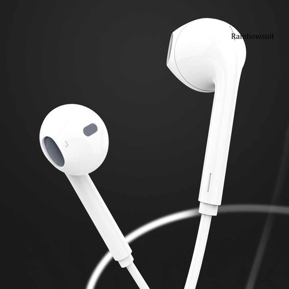 RB- Wired Bluetooth In-Ear Earphone Heavy Bass Volume Control Headphone for iPhone 7