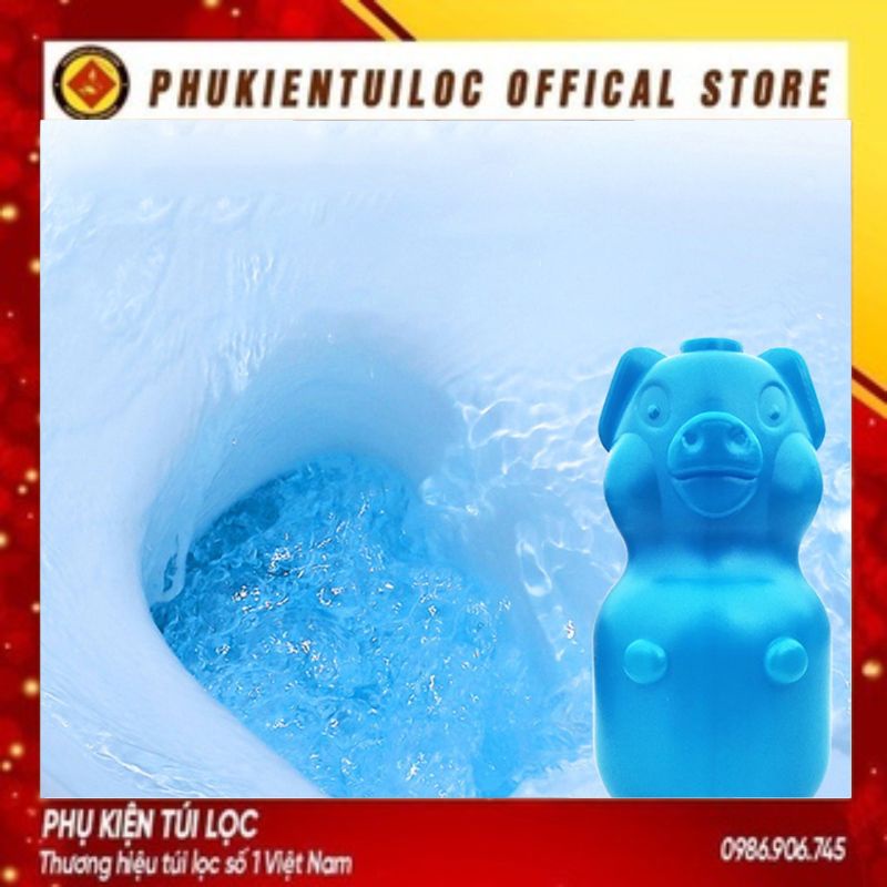 Lọ Thả Bồn Cầu CON HEO Tẩy Khử Mùi Thế Hệ Mới - Viên Thả Xả Toilet Diệt Khuẩn, Tẩy Sạch Vệ Sinh Vết Bám Bẩn