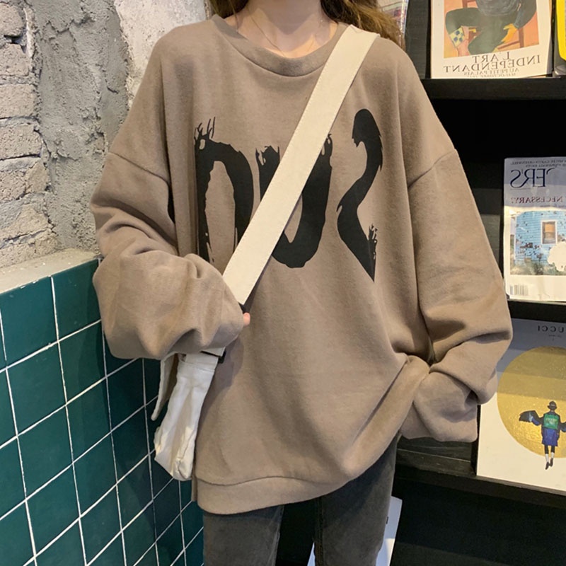 Áo sweater Nữ Dáng Rộng Tay Dài Mùa Thu