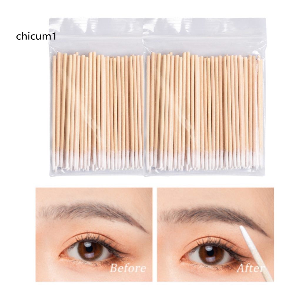 Set 2 Túi Tăm Bông Trang Điểm Cotton Mũi Nhọn 200 Cái Sử Dụng Một Lần Tiện