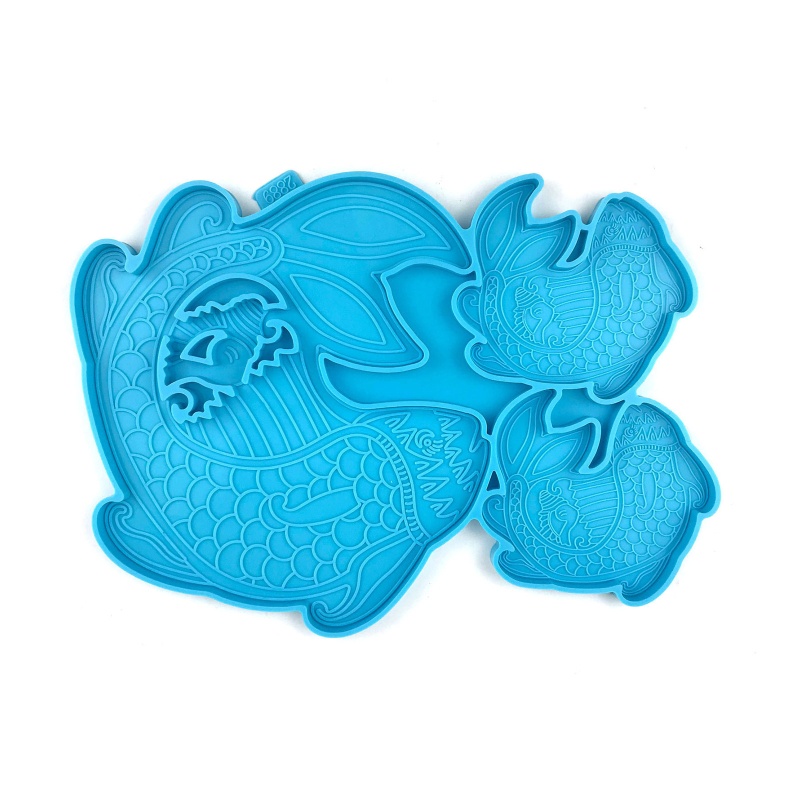 Khuôn Silicone Hình Cá Vàng Treo Tường / Cửa Trang Trí Không Gian