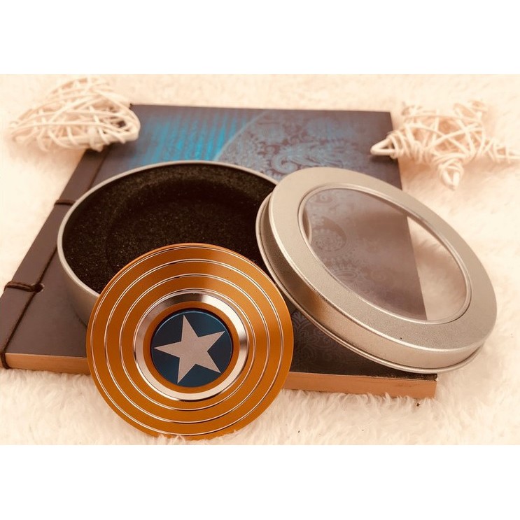Đồ Chơi Con Quay Cao Cấp Fidget Spinner Captain America ( Đội Trưởng Mỹ ) Cực Chất