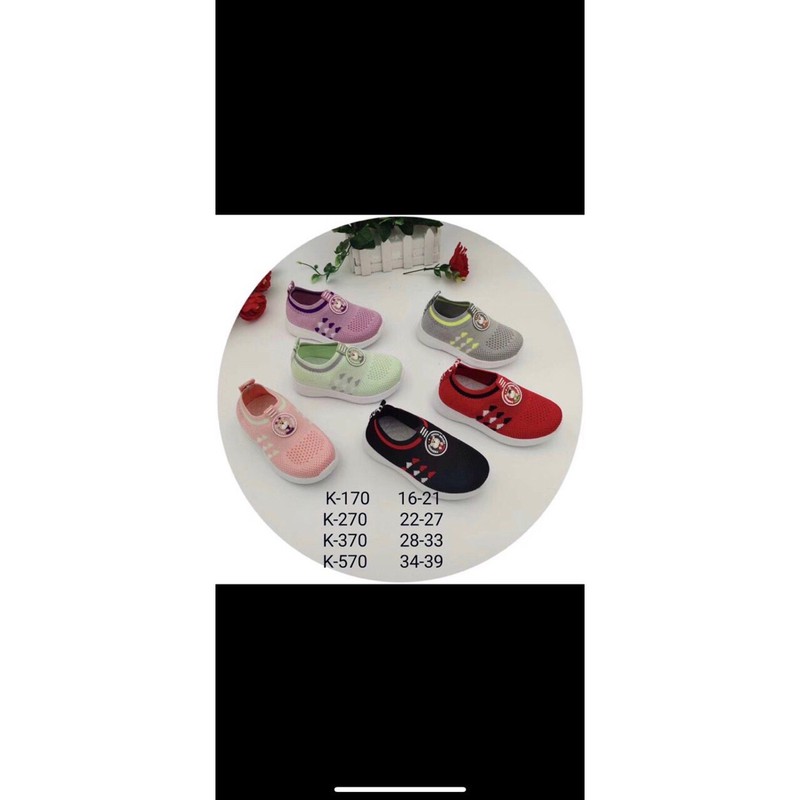 giày lười vải hình gấu cho bé trai và gái size 16-33