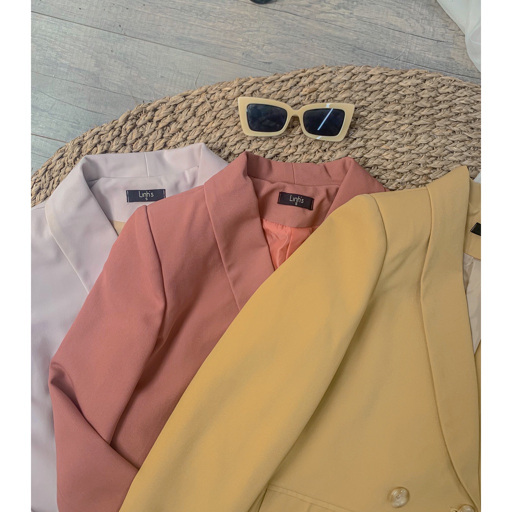 Áo khoác blazer dáng rộng màu trơn mẫu 2021 phong cách Hàn Quốc thời trang cho nữ Kcorner AV31 | BigBuy360 - bigbuy360.vn