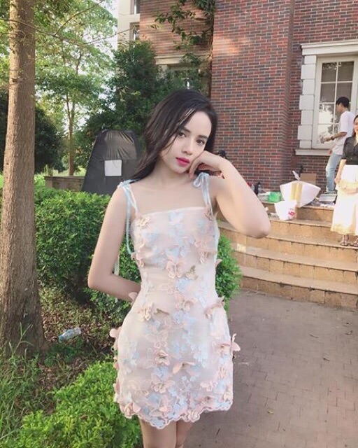 Váy 3D thêu hồ điệp cao cấp