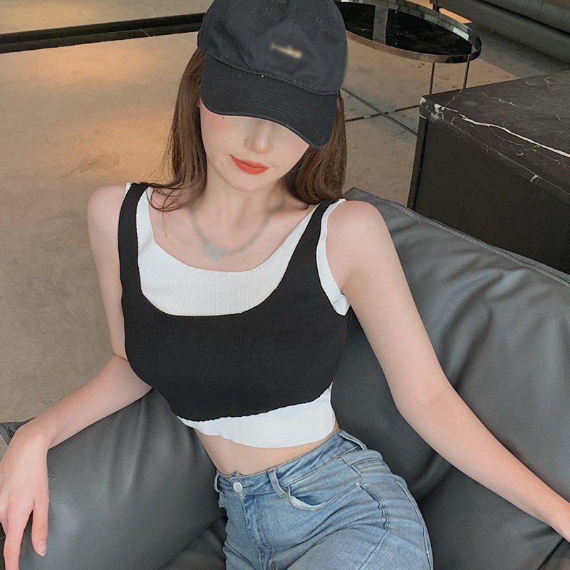 Áo dệt kim hai dây thời trang dành cho nữ