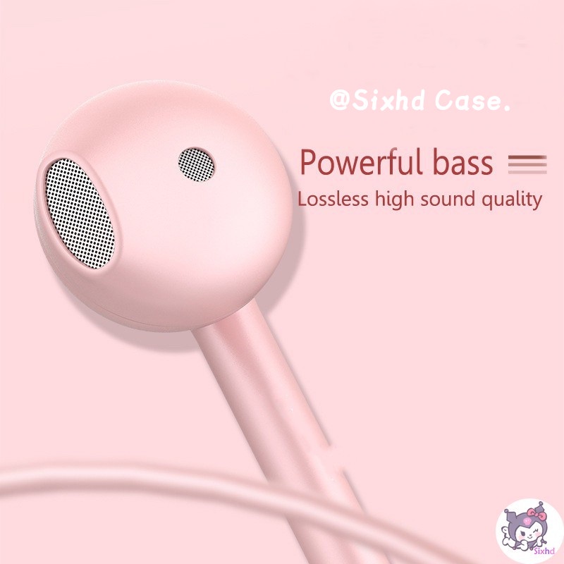 Tai Nghe Nhét Tai Giắc 3.5mm Màu Sắc Ngọt Ngào Xinh Xắn Dành Cho Điện Thoại