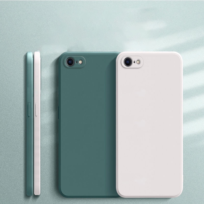 Ốp lưng silicon lót nỉ cho iPhone 7 8 6 6s SE2 SE 2020 5G 4G 2021
