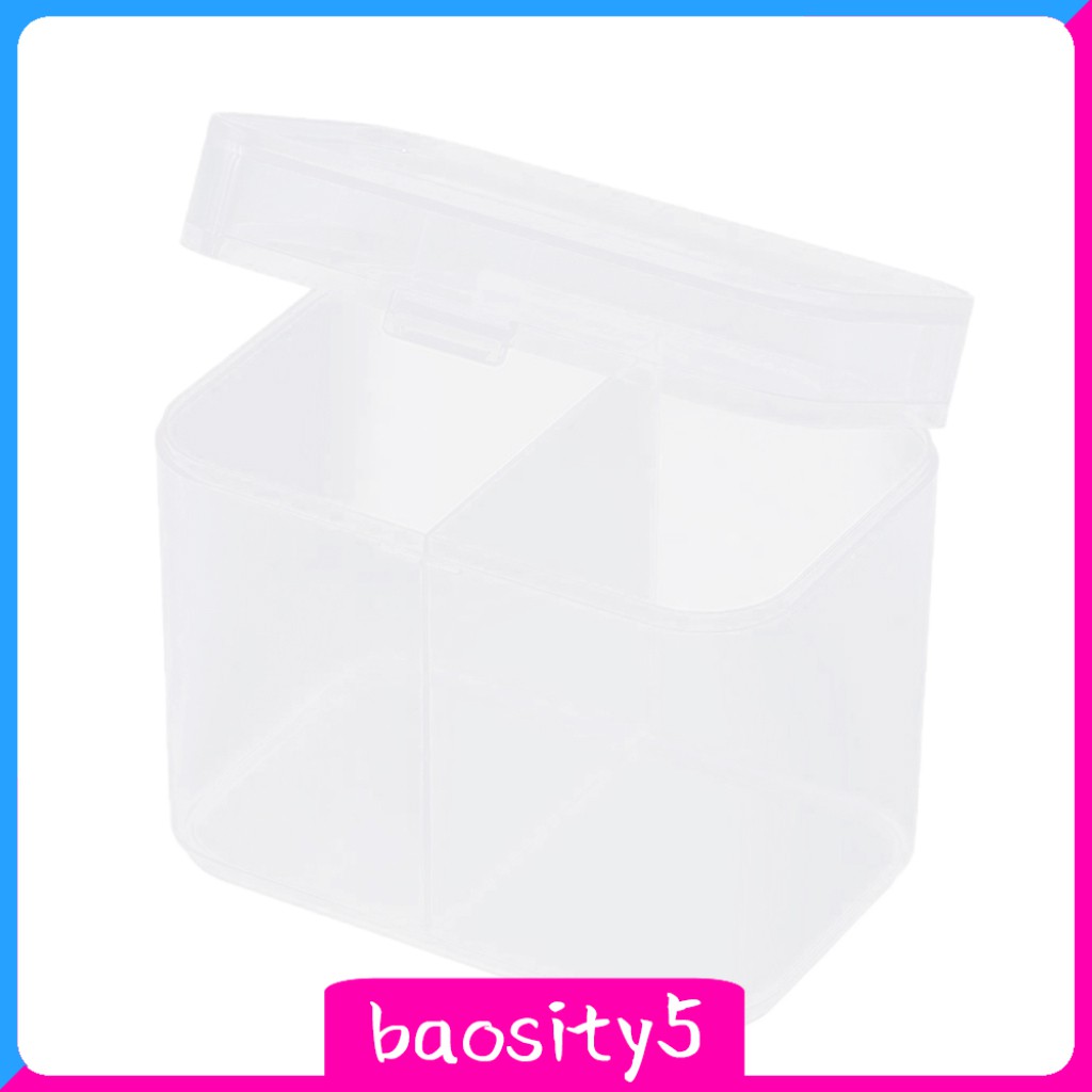 [Hàng mới về] Hộp Thiết Kế 2 Ngăn Dùng Để Đựng Bông Tẩy Trang/Mỹ Phẩm/Tăm Bông Tiện Lợi | BigBuy360 - bigbuy360.vn