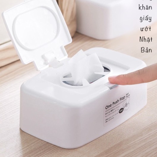 Hộp nhựa đựng khăn giấy ướt có nắp bật Yamada cho bé - Made in Japan - KBN52729