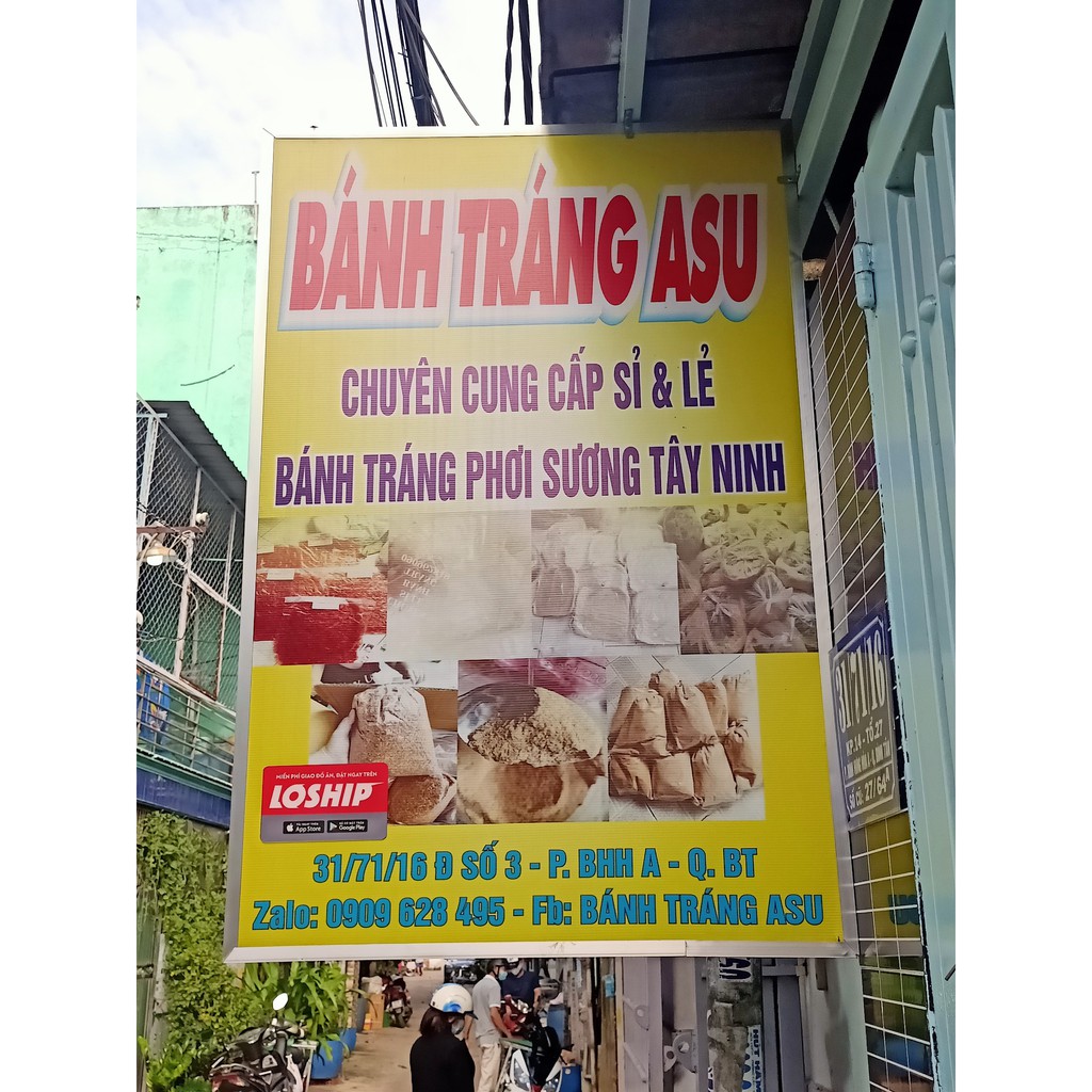 BÁNH TRÁNG ASU -[  BÁNH TRÁNG PHƠI SƯƠNG 350G + 3 HỦ TOPPING ] 70K