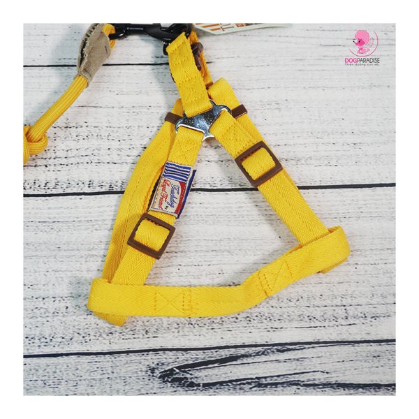 Bộ dây dẫn vòng yếm chó mèo siêu chắc TOUCHDOG - Màu Vàng - Dog Paradise