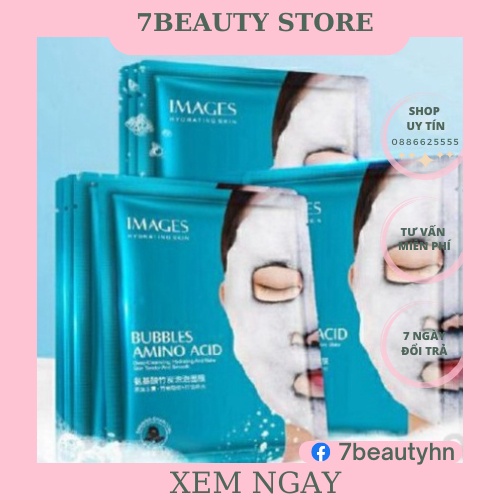Mặt nạ than sủi bọt thải độc amino acid dùng cái nhân,spa thẫm mỹ viện.