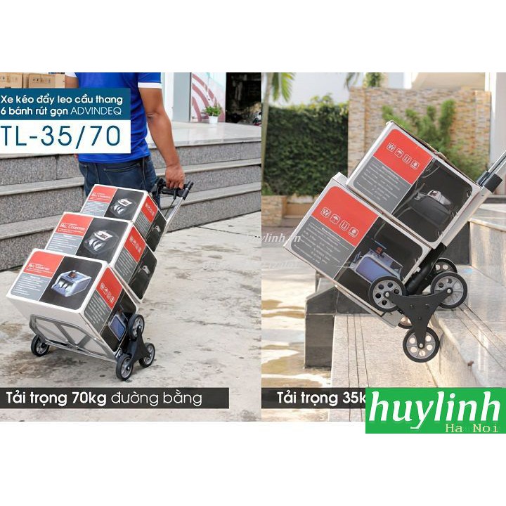 Xe kéo đẩy hàng leo cầu thang rút gọn Advindeq TL-35/70