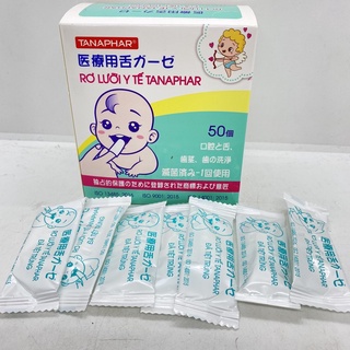 Gạc rơ lưỡi y tế trẻ em tanaphar hộp 50 chiếc