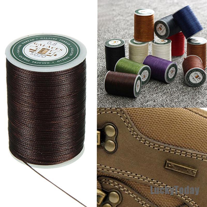 [LuckyToday] 1Pc Waxed Thread 0.8mm 90m Polyester Cord Sewing Machine Stitching For Craft