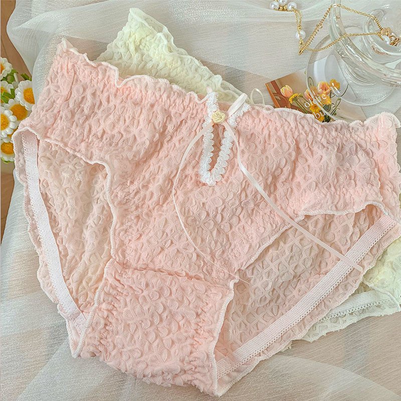 Quần lót nữ cạp vừa - Quần lót ren mỏng, phong cách nhật dễ thương thoải mái VALICA L2832