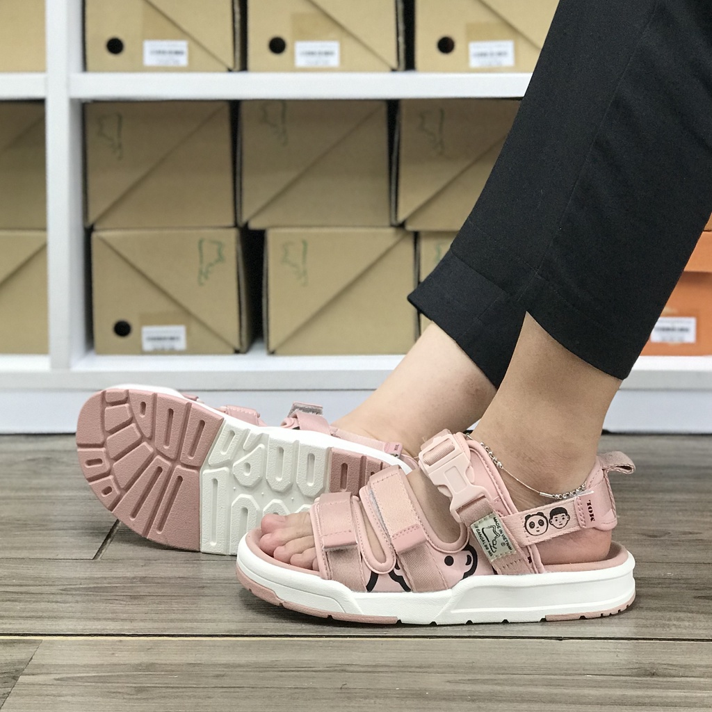 Giày Sandal MOL Nữ 3 Quai Ngang Quai Hậu Tháo Rời Êm Bền Phù Hợp Đi Học Đi Làm Đi Du Lịch Màu Cầu Vồng Mã MS1801