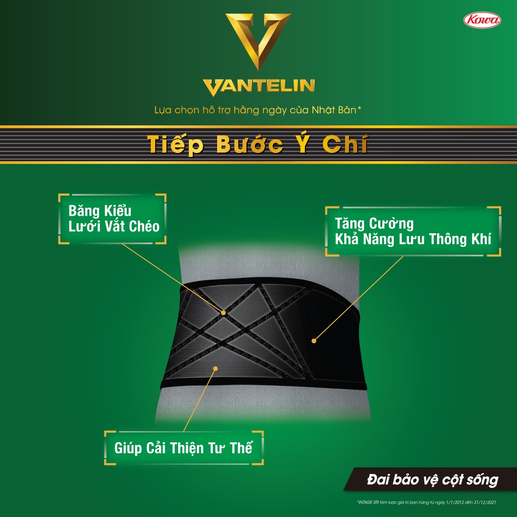Đai Bảo Vệ Cột Sống Vantelin Back Support Size XL