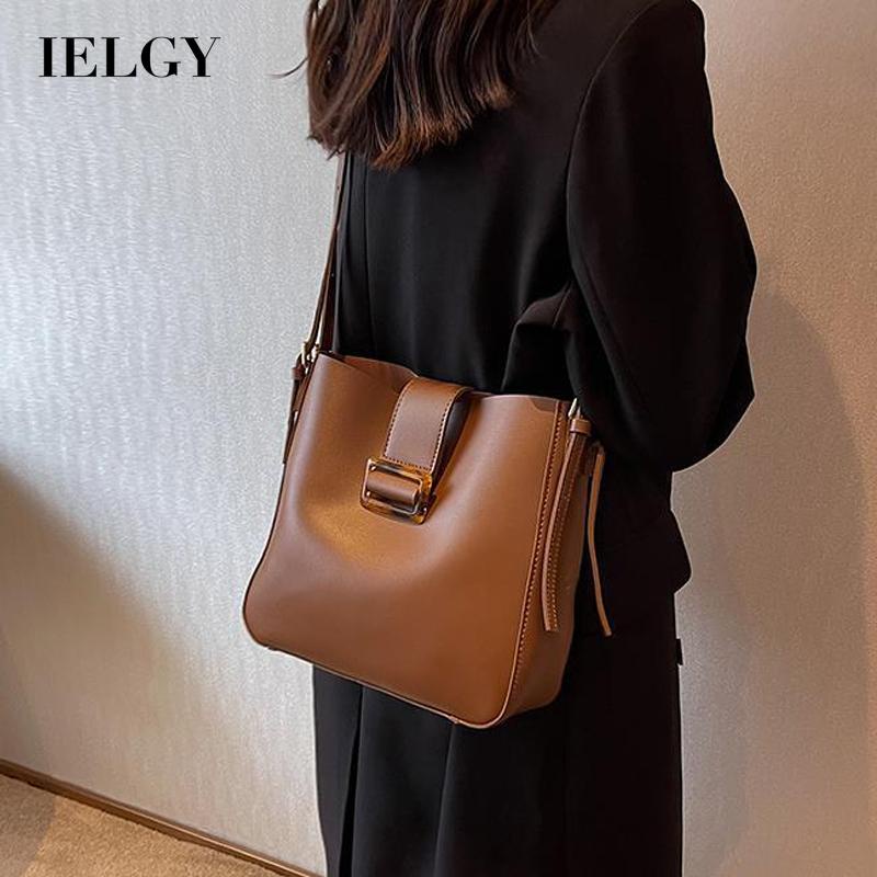 Túi xô đeo vai IELGY phong cách retro cao cấp cho nữ