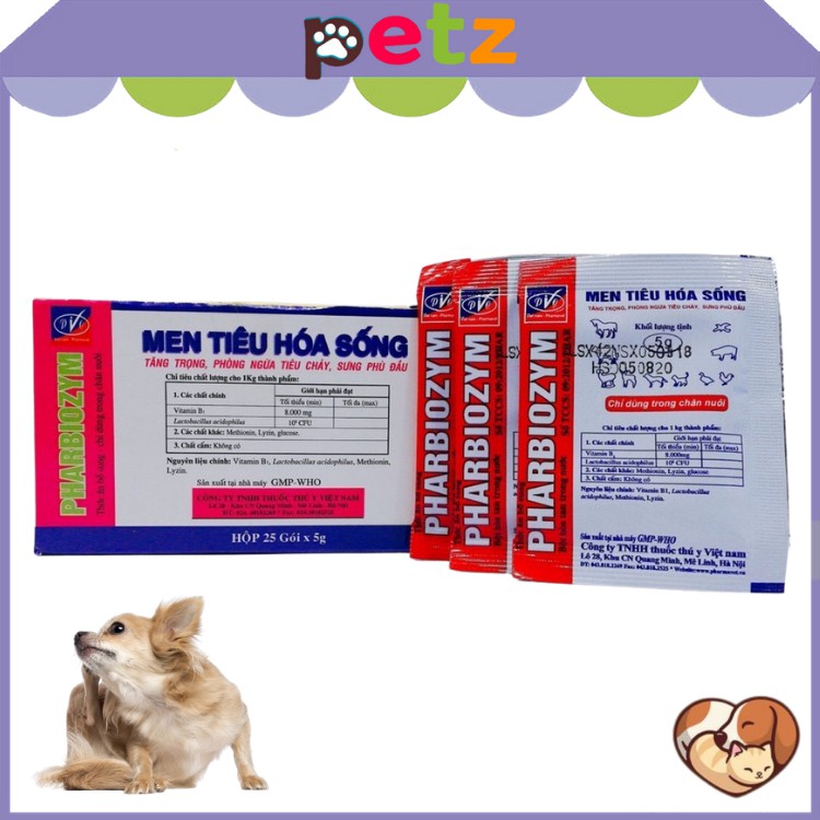 Men tiêu hóa sống cho chó mèo PETZ Men tiêu hóa Pharbiozym cho thú cưng
