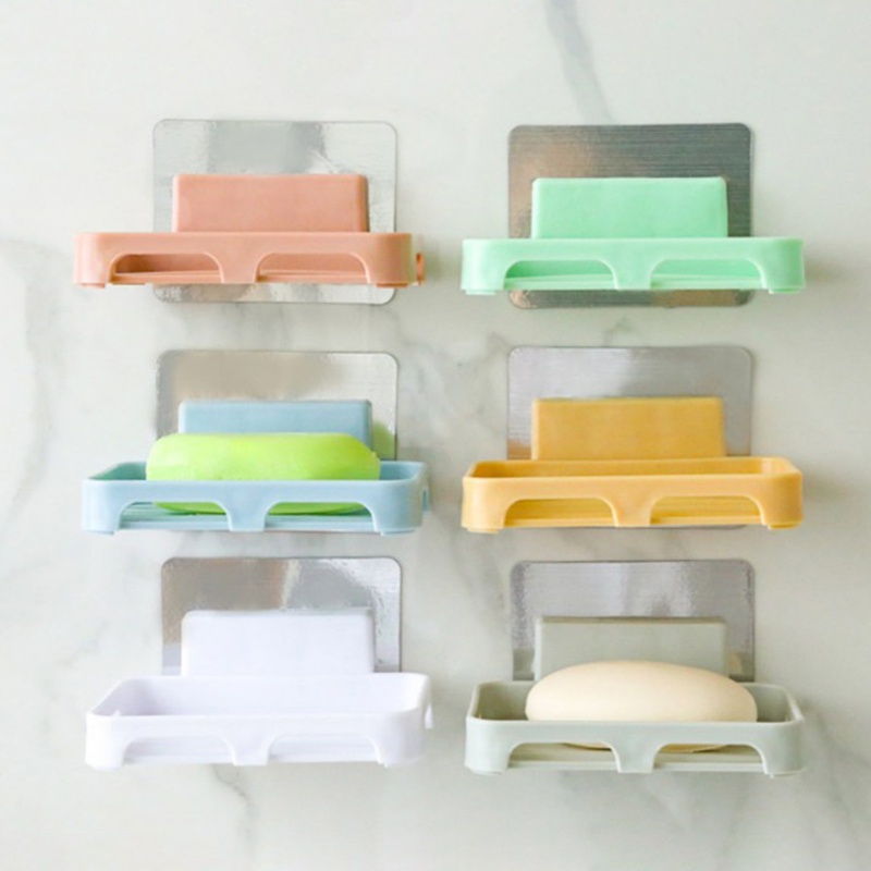 Giá Đỡ Xà Phòng Handmade Có Cốc Hút Gắn Tường Không Cần Đục Lỗ Thoát Nước Hiện Đại