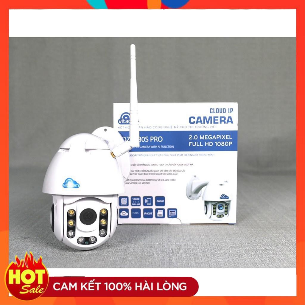 [Chính Hãng] Camera ngoài trời vitacam dz1080 pro xoay 350 độ, đàm thoại 2 chiều, chống lóa,chống nước chuẩn ip 68