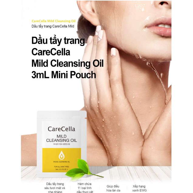 COMBO 10G Dầu tẩy trang CARECELLA/ CARECELLA MILD CLEANSING OIL MINI