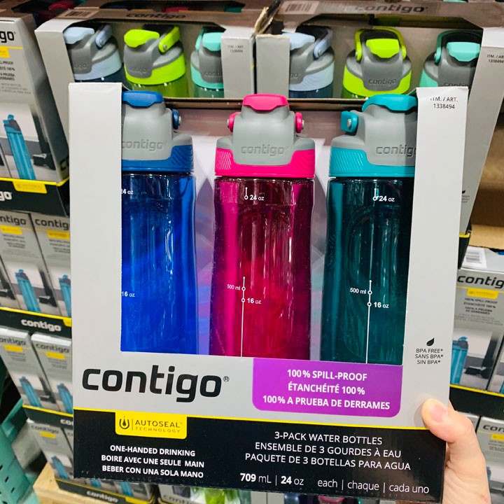 Bình nước Contigo Autoseal Spill Proof - Sangria, 710ml