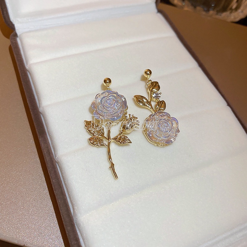 Bông Tai Mạ Bạc Hình Nàng Tiên Cá / Hoa Thời Trang Hàn Quốc