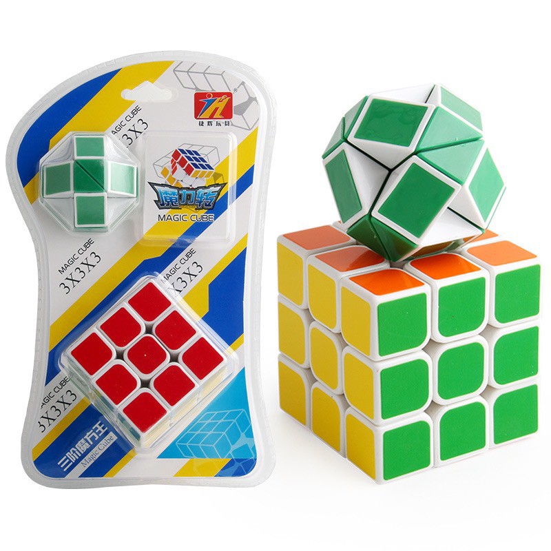 Bộ 2 rubic vuông tròn 3x3 loại tốt dễ xoay cho bé