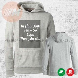 Áo Khoác In Theo Yêu Cầu Áo Hoodie Chui Đầu Xám