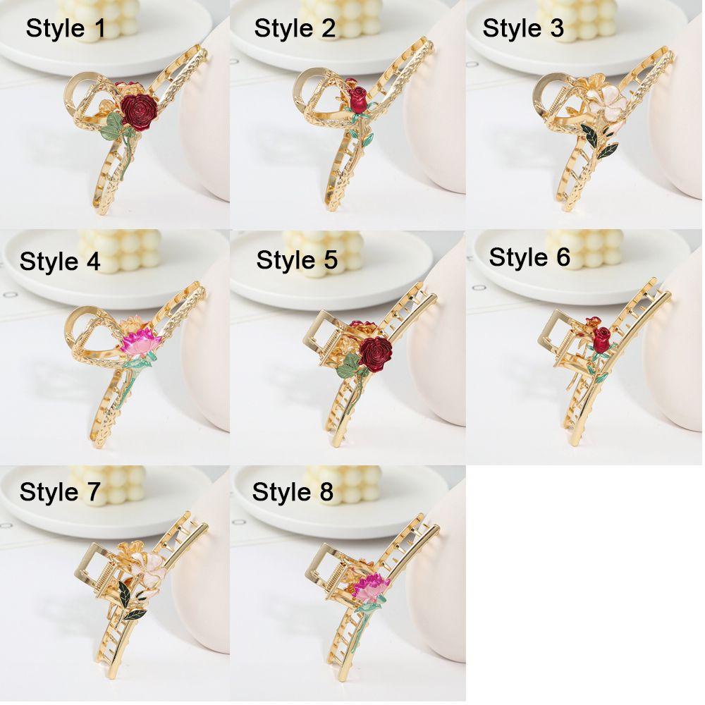 ORIENTLII 1 PC Women Hair Barrettes Fashion Metal Flowers Hollow Out Headwear