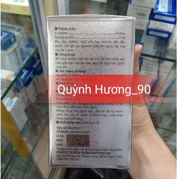 Viên uống L-CYSTINE with Coenzym Q10 giúp đẹp da,tóc | Thế Giới Skin Care