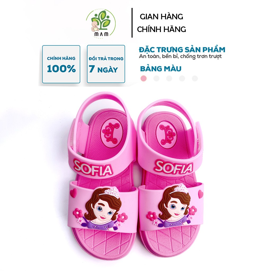 Giày Sandal Cho Bé Gái Hình Công Chúa Sofia Màu Hồng Mầm Store