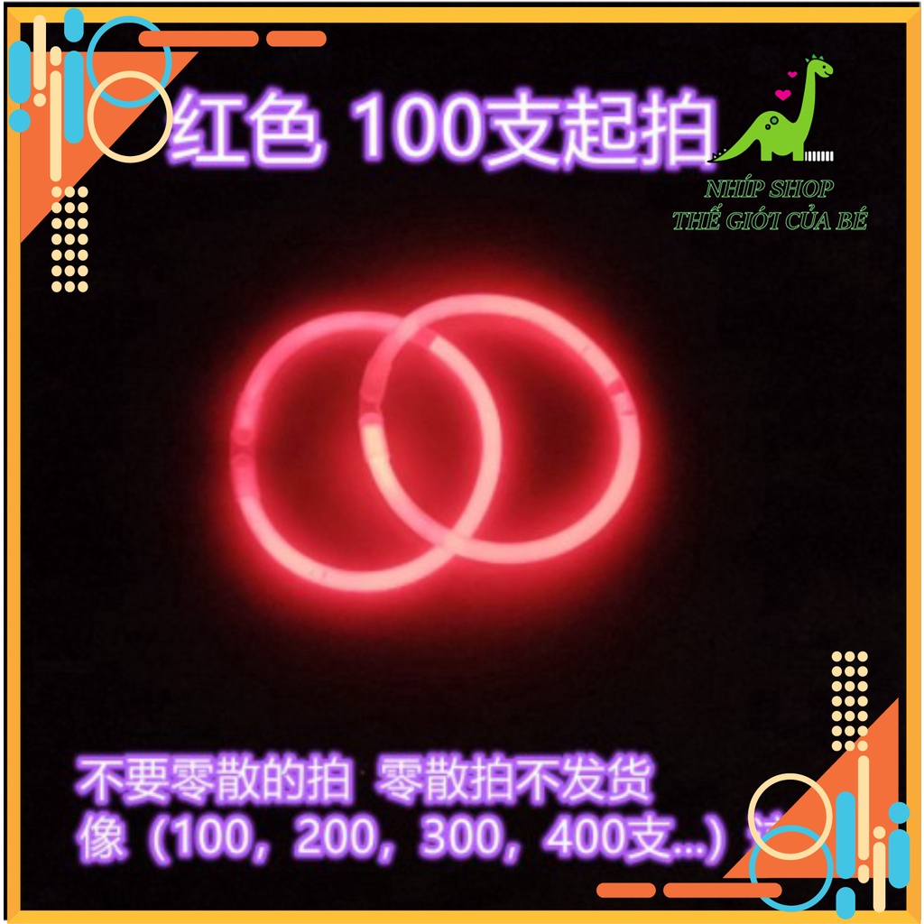 Que phát sáng  nhiều màu - Vòng tay dạ quang lightstick có đầu nối