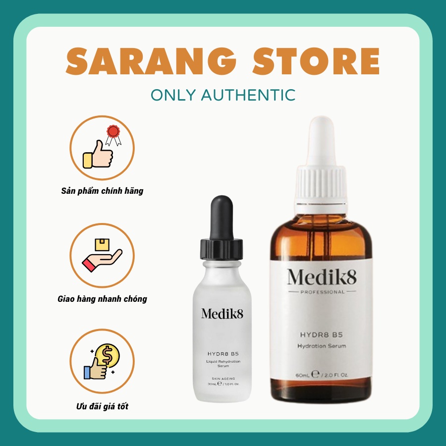 Tinh chất Serum dưỡng ẩm phục hồi medik8 Hydr8 B5 30-60ml [Sarang Store]