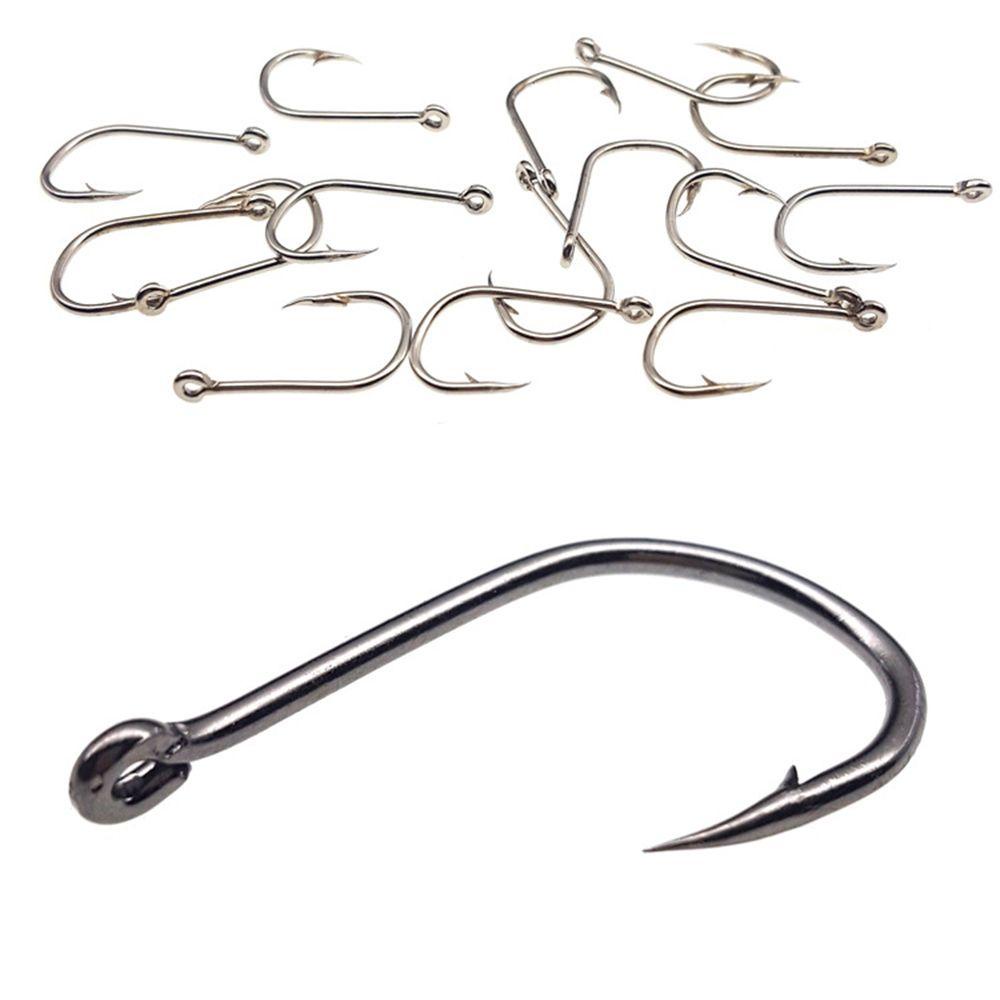 Set 100 Lưỡi Câu Cá 10 Kích Cỡ Bằng Thép Carbon Cao Cấp