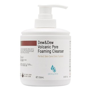 Sữa rửa mặt ngăn ngừa mụn dew&dew volcanic pore foaming cleanser 250ml