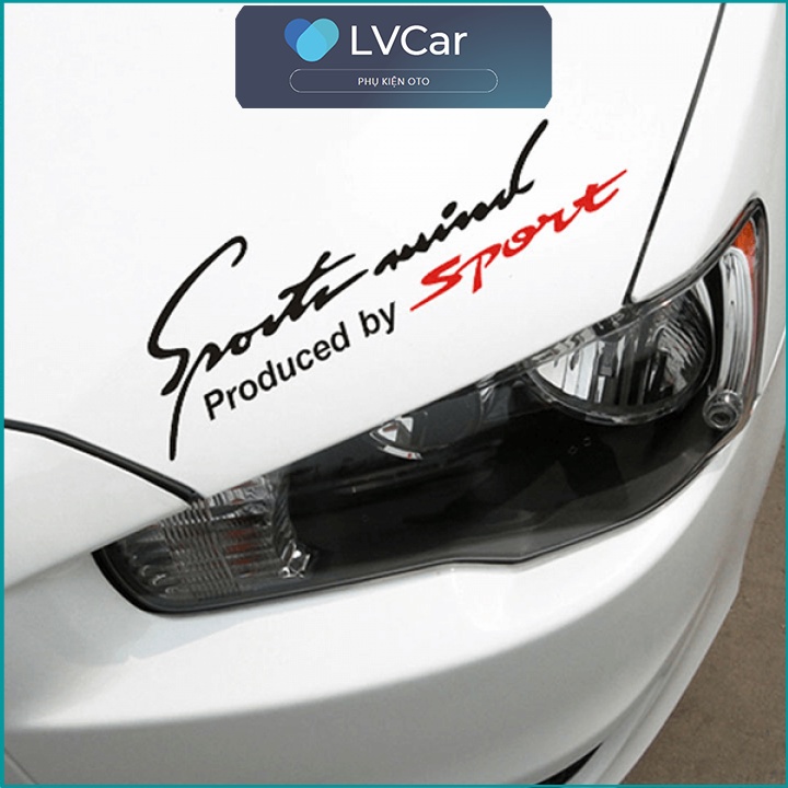 Tem Sport mind prodeced by Sports dán nắp capo xe oto