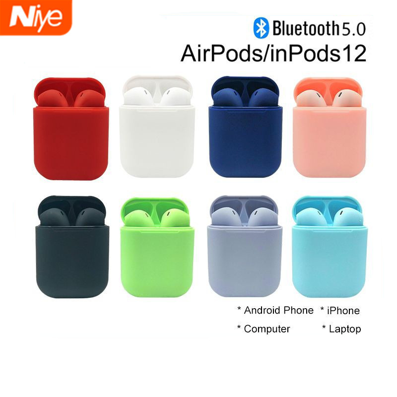 Tai Nghe Niye inPods 12 TWS Không Dây Màu Macaron Kết Nối Bluetooth V5.0