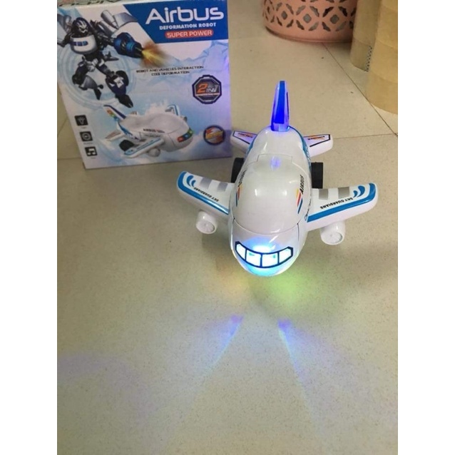 Đồ chơi máy bay biến hình Robot Airbus có đèn nhạc