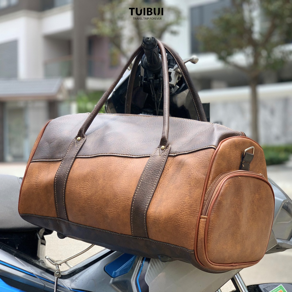 Túi trống du lịch, thể thao nam nữ có ngăn để giày riêng, da PU cao cấp chống nước tuyệt đối.
