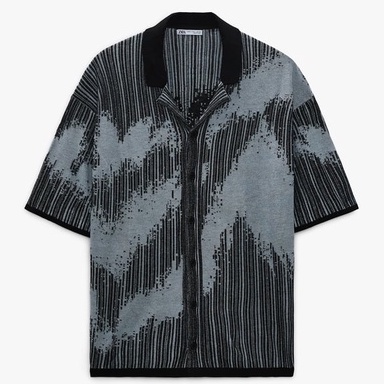 Áo sơ mi Zara authentic TEXTURED WEAVE KNIT